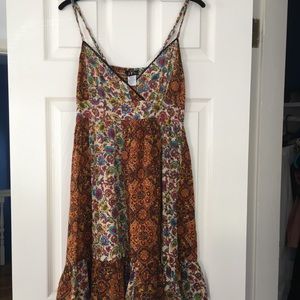 Multi-patterned, bohemian dress